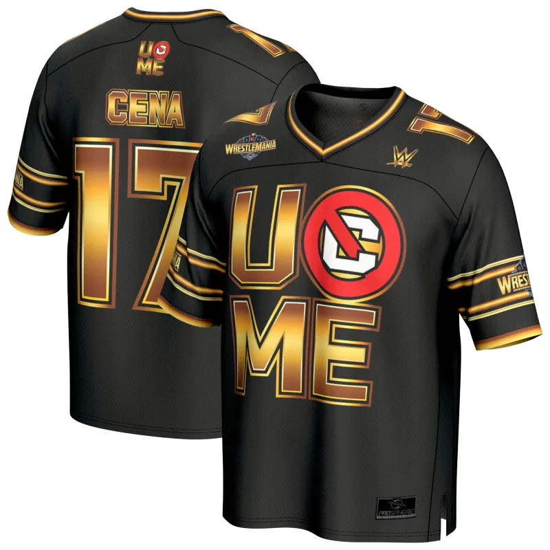 Unisex ProSphere Black John Cena WrestleMania 41 Jersey made by WWE