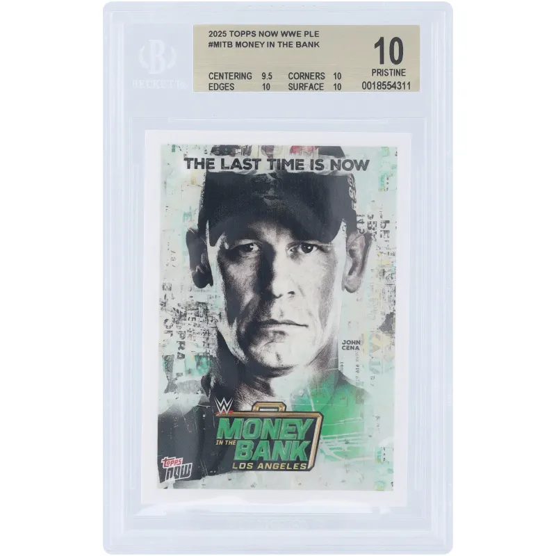 John Cena WWE 2025 Topps Now #MITB BGS Authenticated 10 Card - 9.5,10,10,10 Subgrades sold by WWE