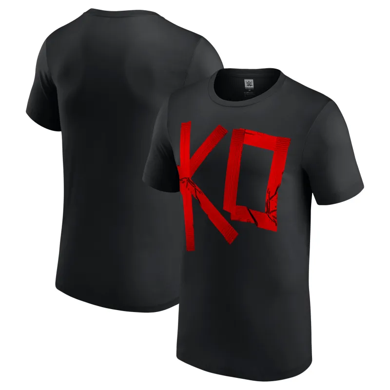 Men's Black Kevin Owens KO Red Tape T-Shirt sold by WWE
