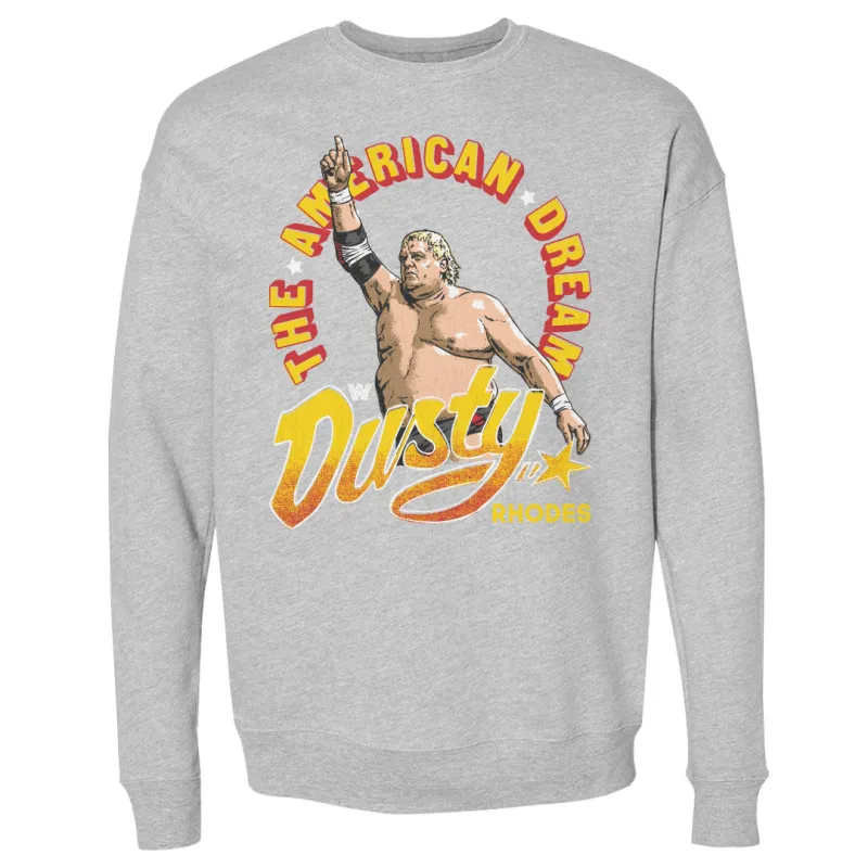 Men's 500 Level  Heather Gray Dusty Rhodes Pullover Sweatshirt sold by WWE