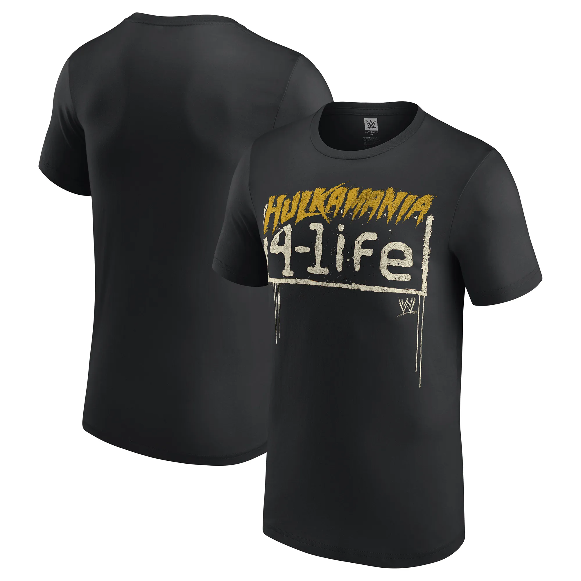 Men's Black Hulk Hogan Hulkamania 4-Life T-Shirt sold by WWE