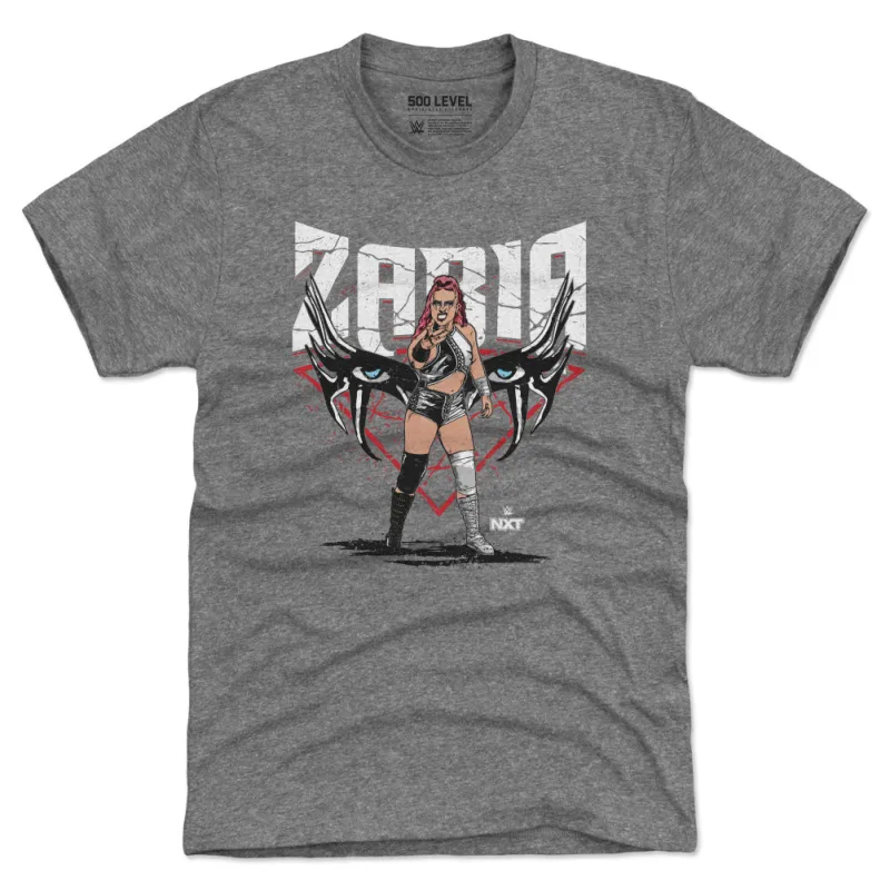 Men's 500 Level Heather Gray Zaria Eyes Tri-Blend T-Shirt sold by WWE