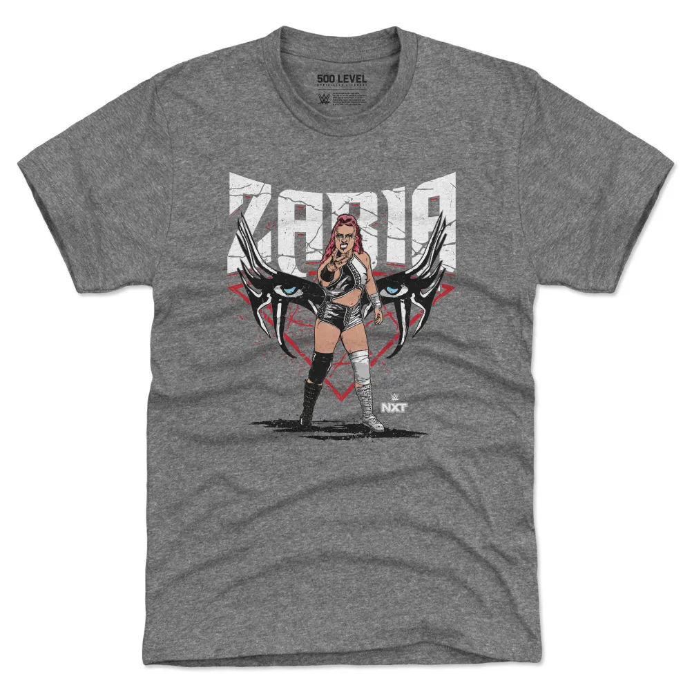 Men's 500 Level Heather Gray Zaria Eyes Tri-Blend T-Shirt sold by WWE