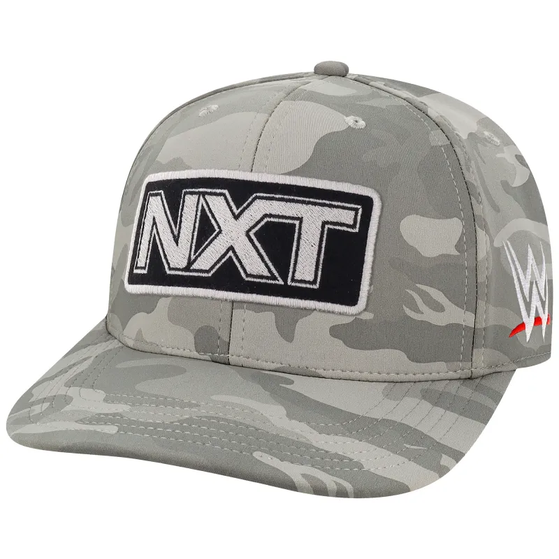 Men's Gray Camo NXT Patch Back 9 Adjustable Hat made by Legacy
