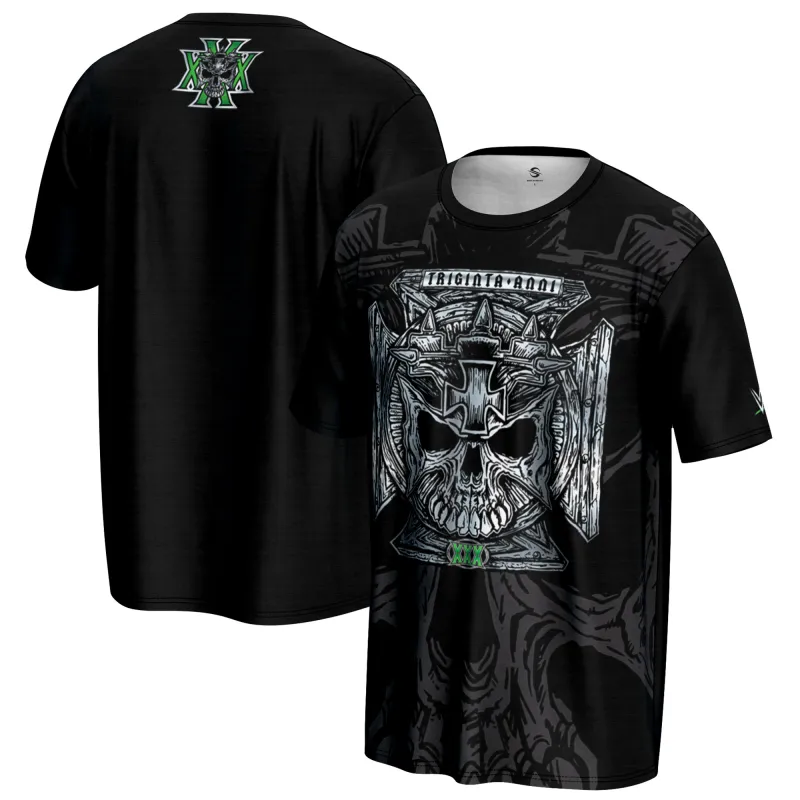 Men's ProSphere Black Triple H 30th Anniversary T-Shirt sold by WWE