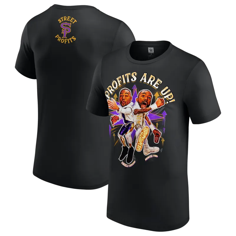 Men's Black Street Profits We Are Up T-Shirt sold by WWE