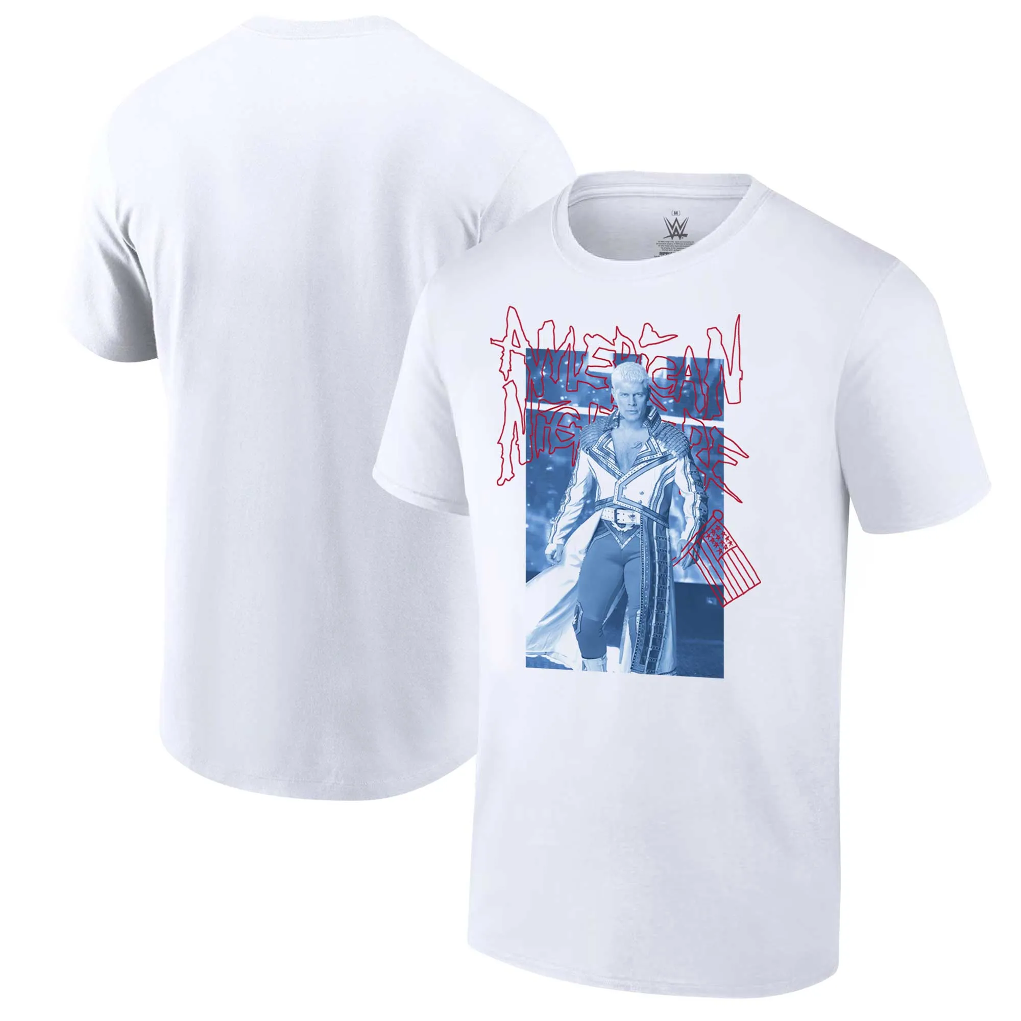 Men's White Cody Rhodes Ripple Junction Superimposed T-Shirt sold by WWE