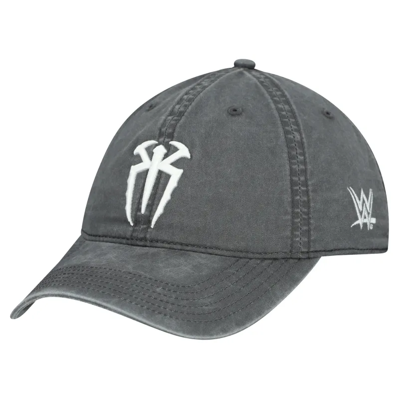 Men's Charcoal Roman Reigns RR Logo Terra Twill Adjustable Hat made by Legacy