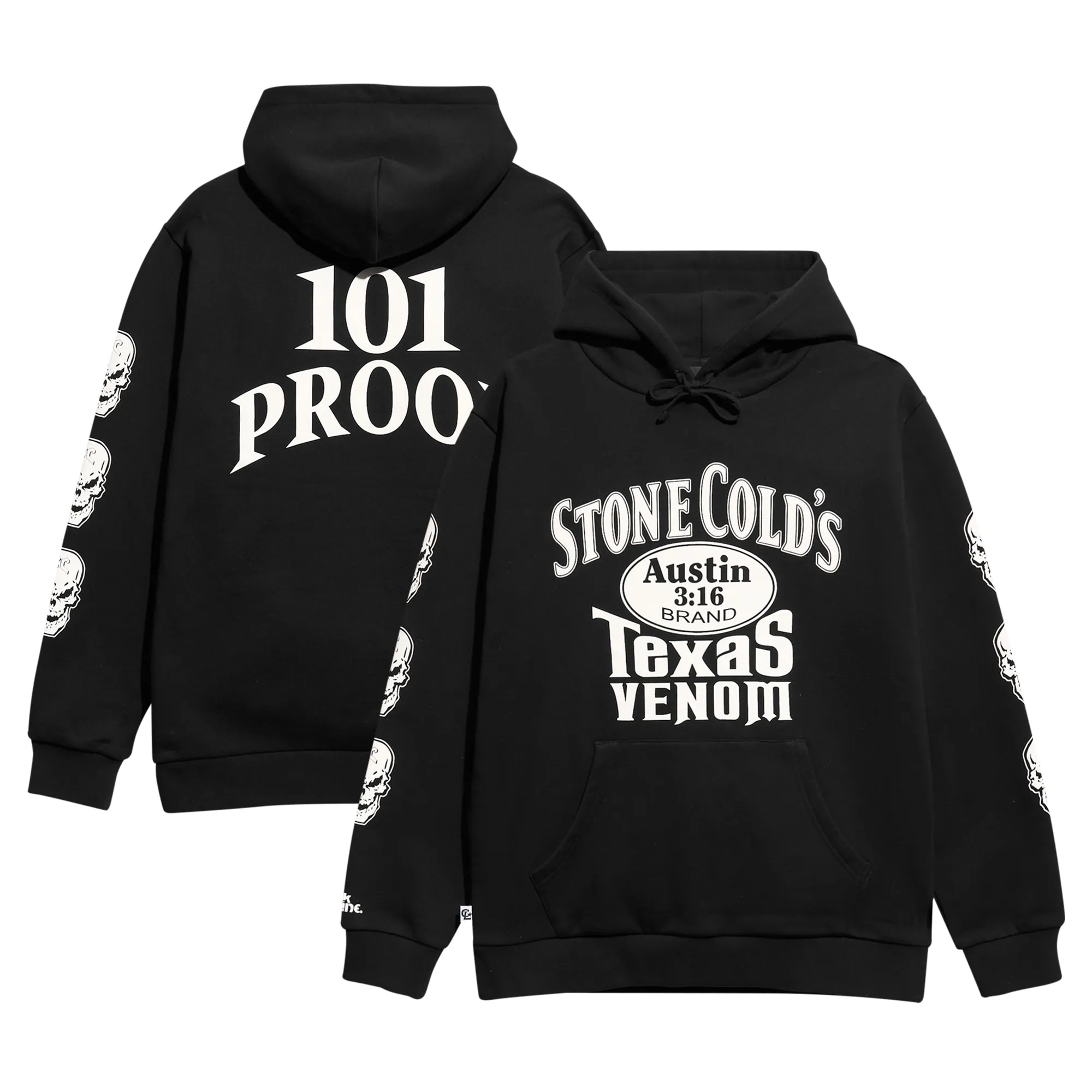 Men's Chalk Line Black "Stone Cold" Steve Austin Texas Venom Pullover Hoodie sold by WWE