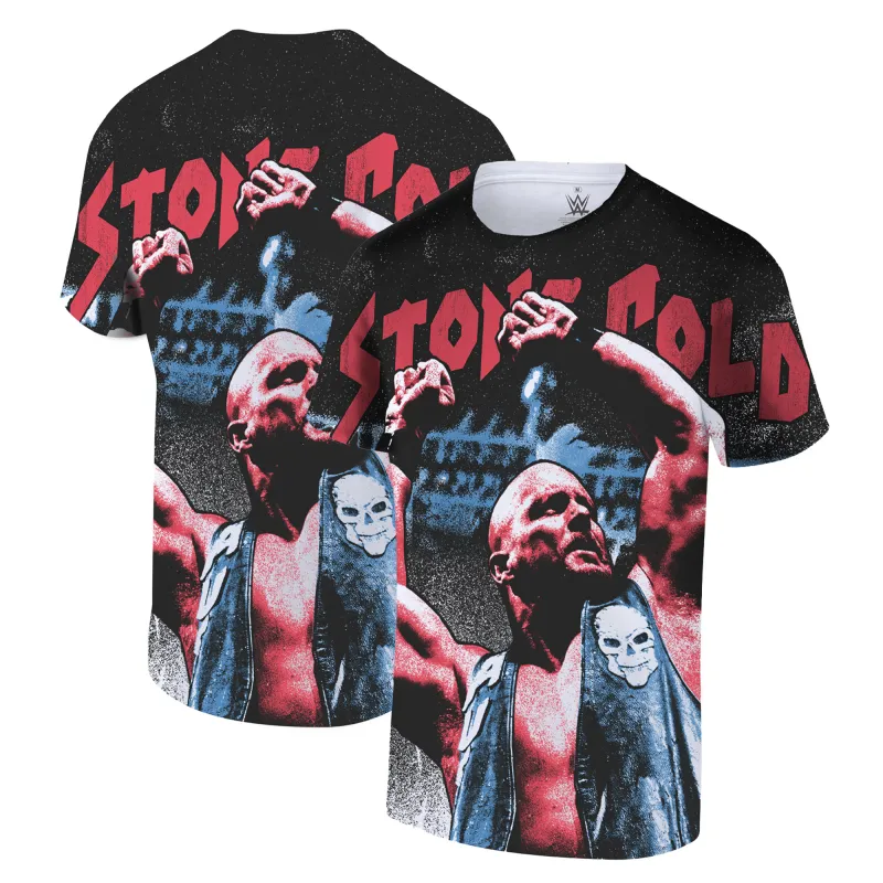 Men's Ripple Junction "Stone Cold" Steve Austin Arms Up Graphic T-Shirt sold by WWE