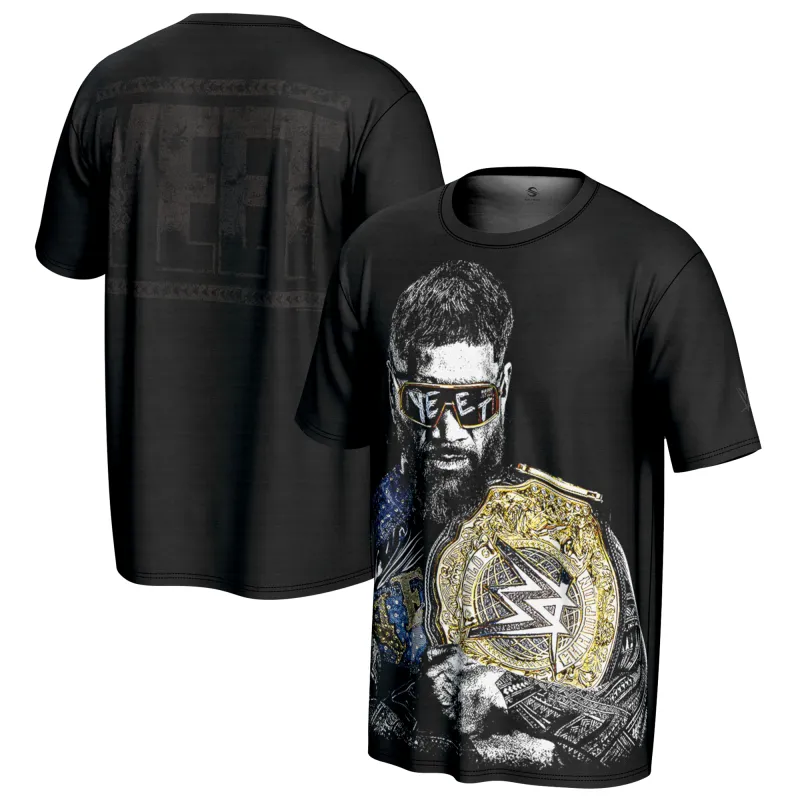 Men's ProSphere Black Jey Uso Title T-Shirt sold by WWE