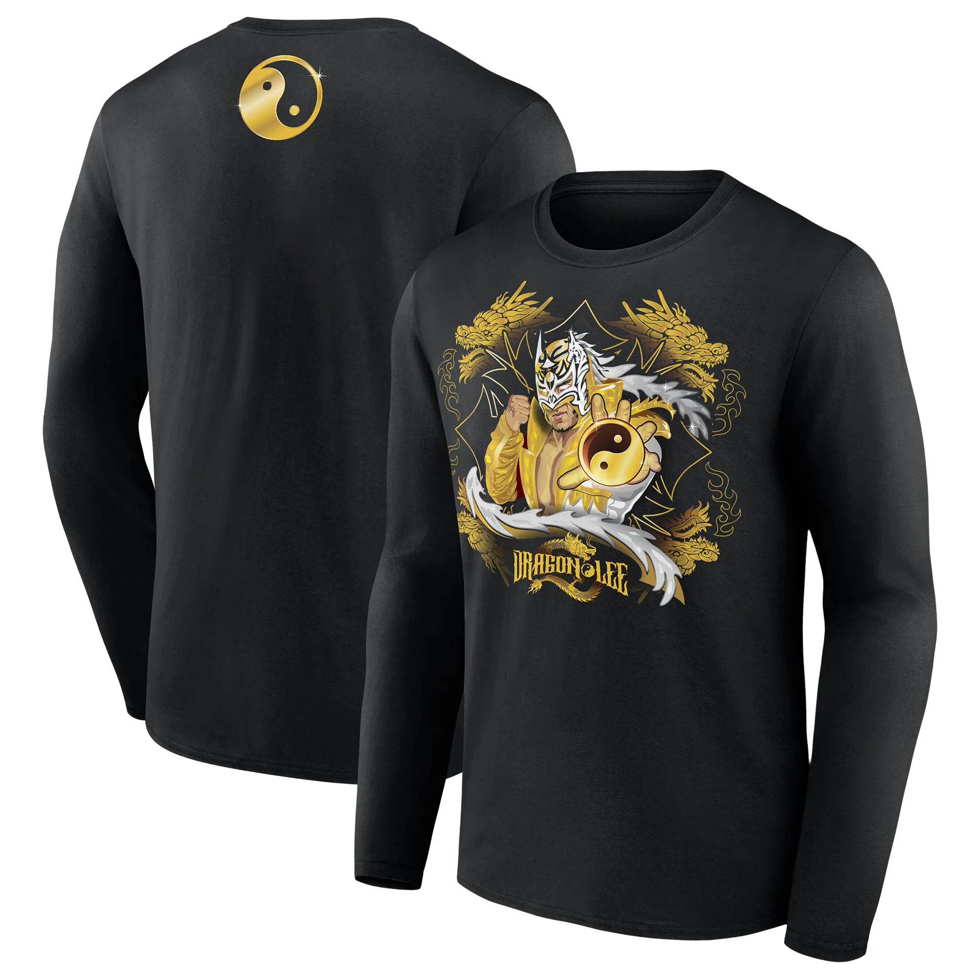 Men's Black Dragon Lee Superstar Long Sleeve T-Shirt sold by WWE