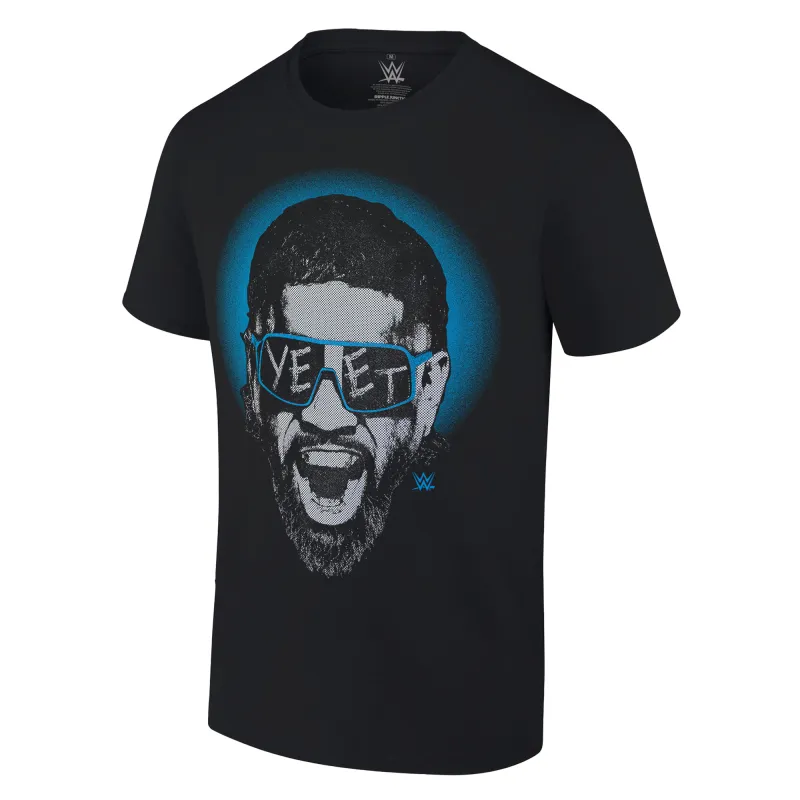 Men's Ripple Junction  Black Jey Uso Portrait T-Shirt sold by WWE