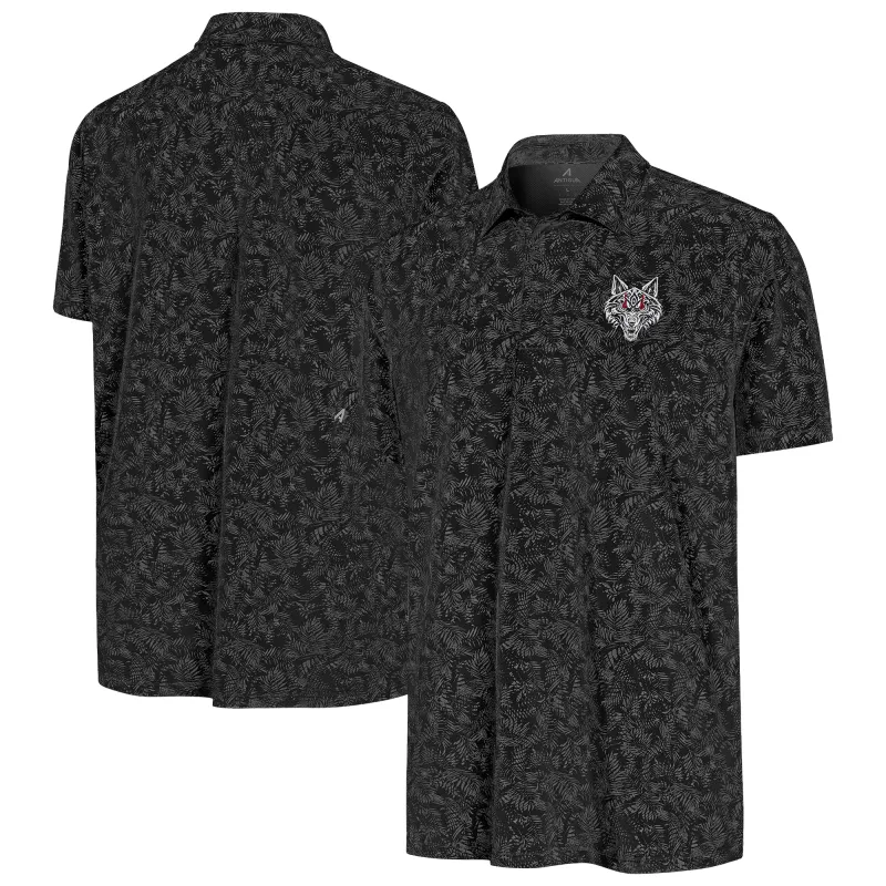 Men's Antigua Black Jacob Fatu Lush Polo sold by WWE