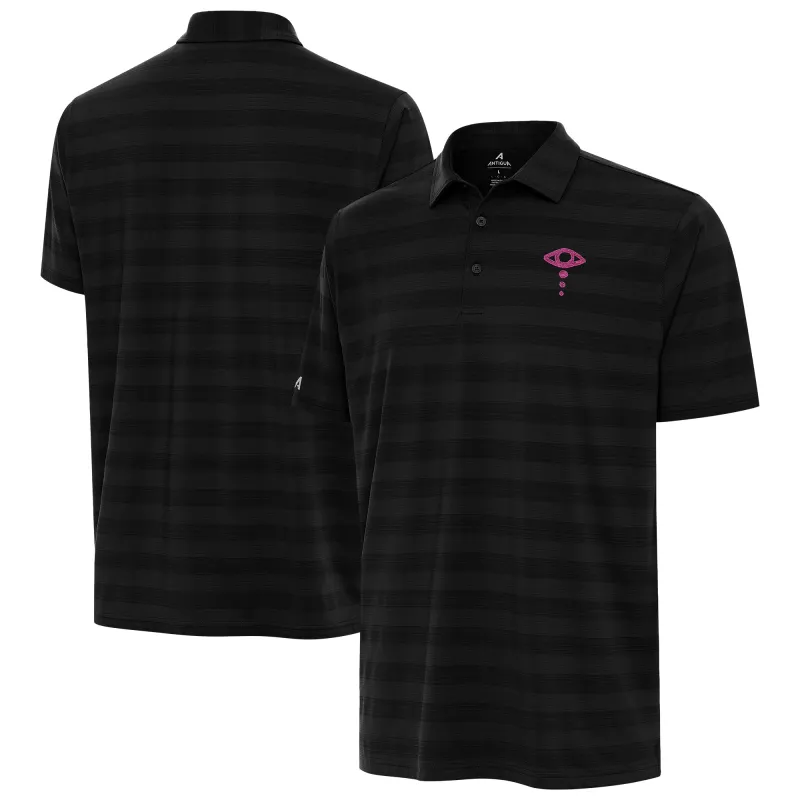 Men's Antigua Black Liv Morgan Tunnel Polo sold by WWE