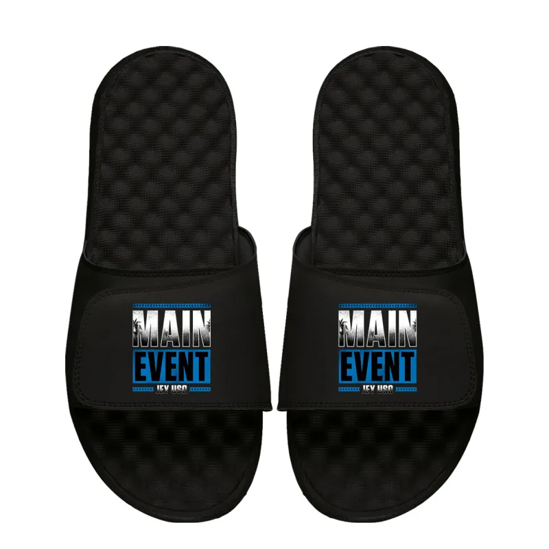 Unisex ISlide Black Jey Uso Main Event Slide Sandals sold by WWE