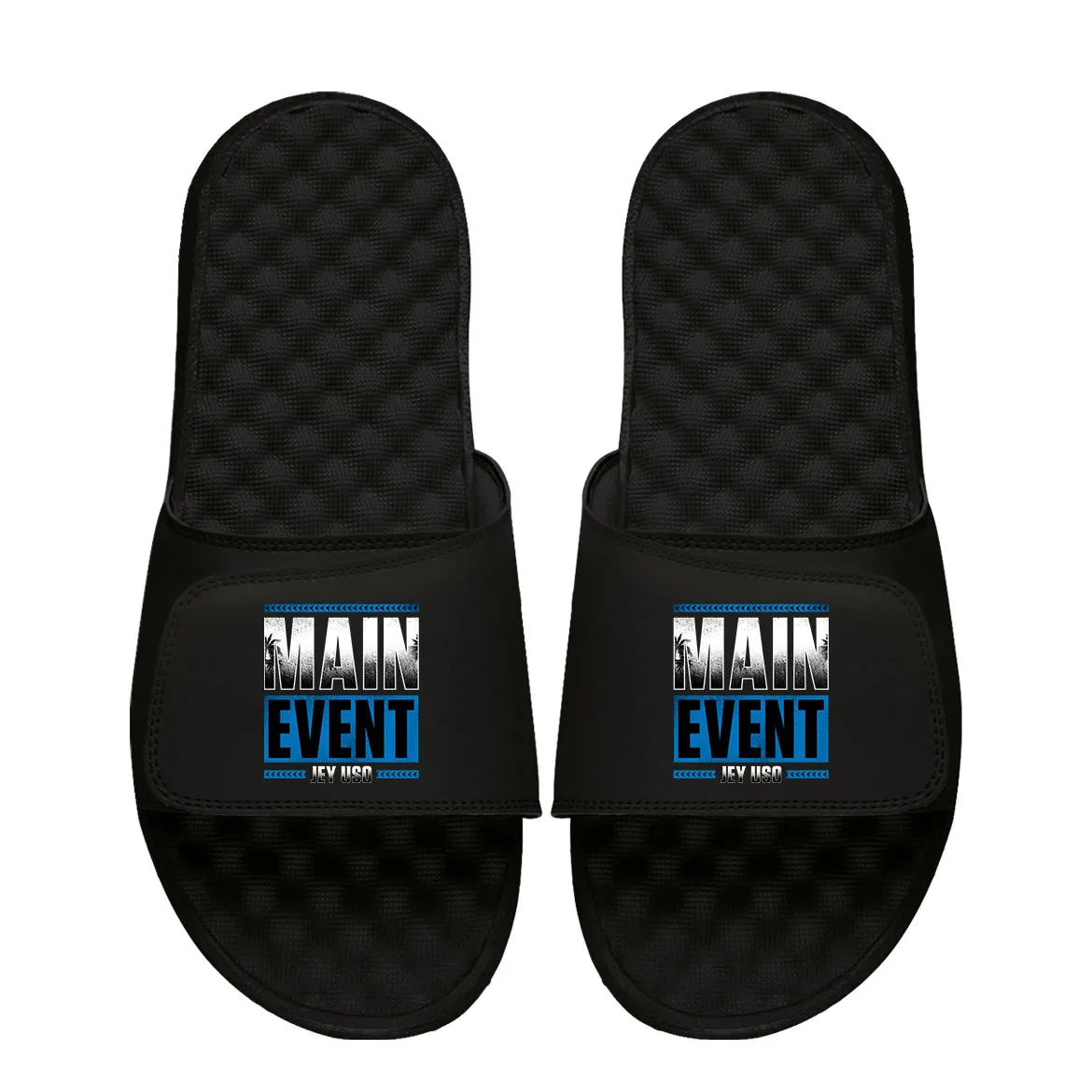 Unisex ISlide Black Jey Uso Main Event Slide Sandals sold by WWE