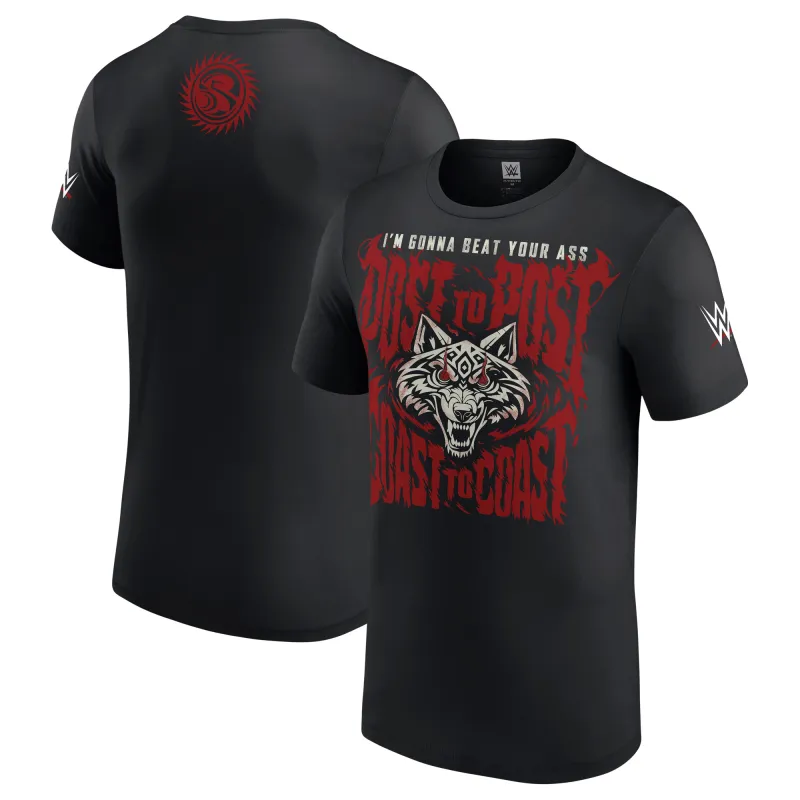 Men's Black Jacob Fatu I'm Gonna Beat Your Ass T-Shirt sold by WWE