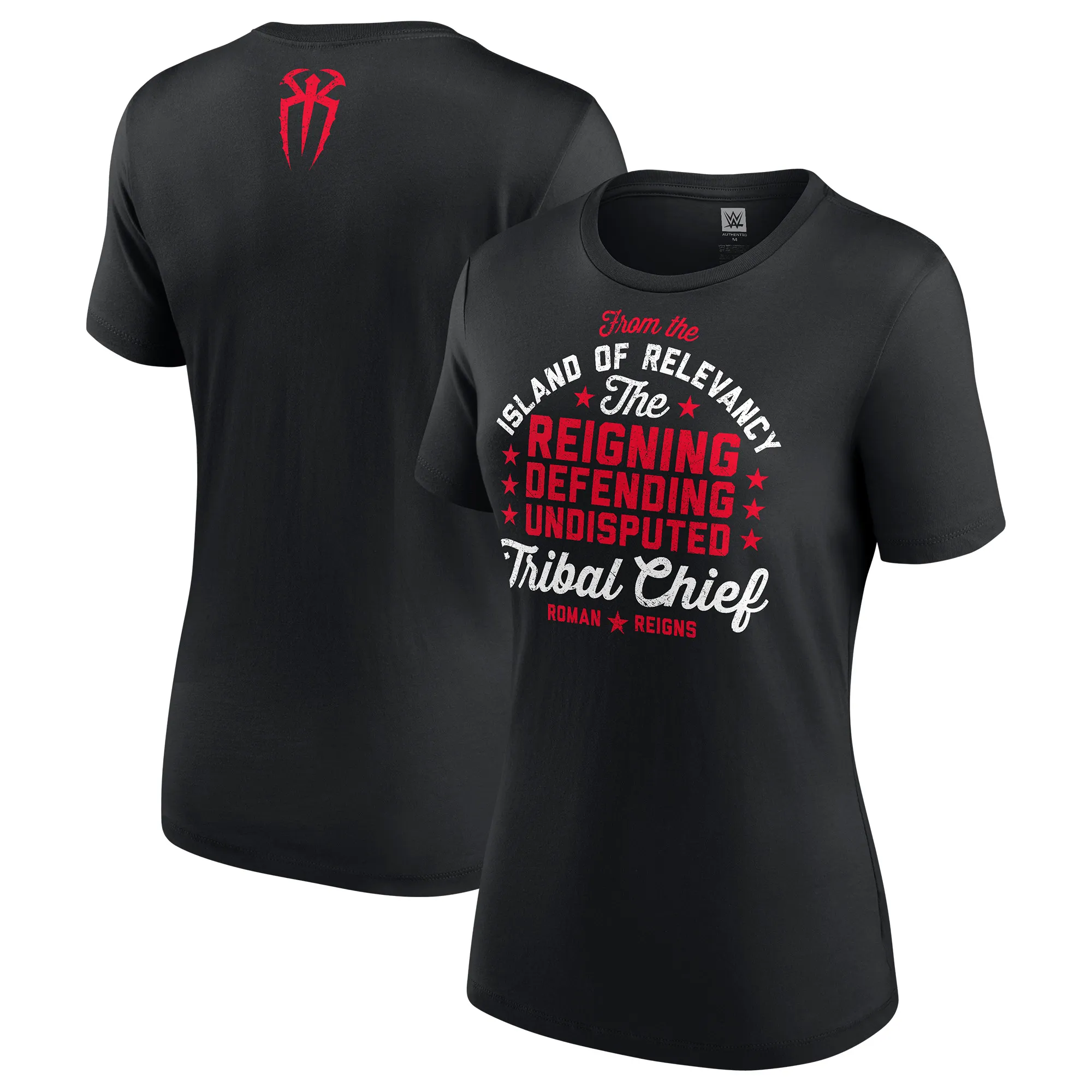 Women's Black Roman Reigns The Undisputed Tribal Chief T-Shirt sold by WWE