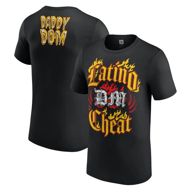 Men's Black Dominik Mysterio Latino Cheat T-Shirt made by WWE