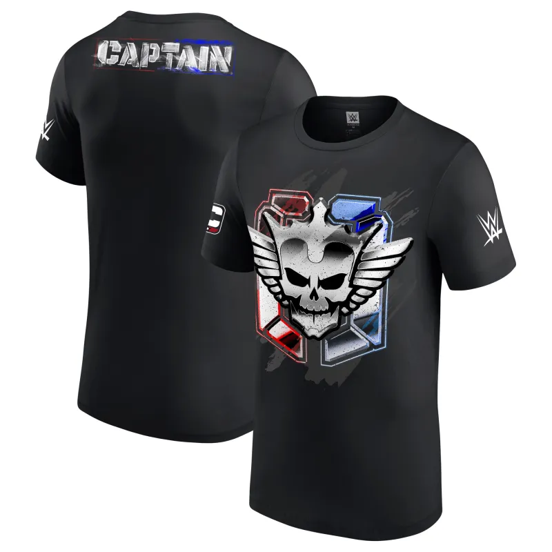 Men's Black Cody Rhodes Captain Badge T-Shirt sold by WWE