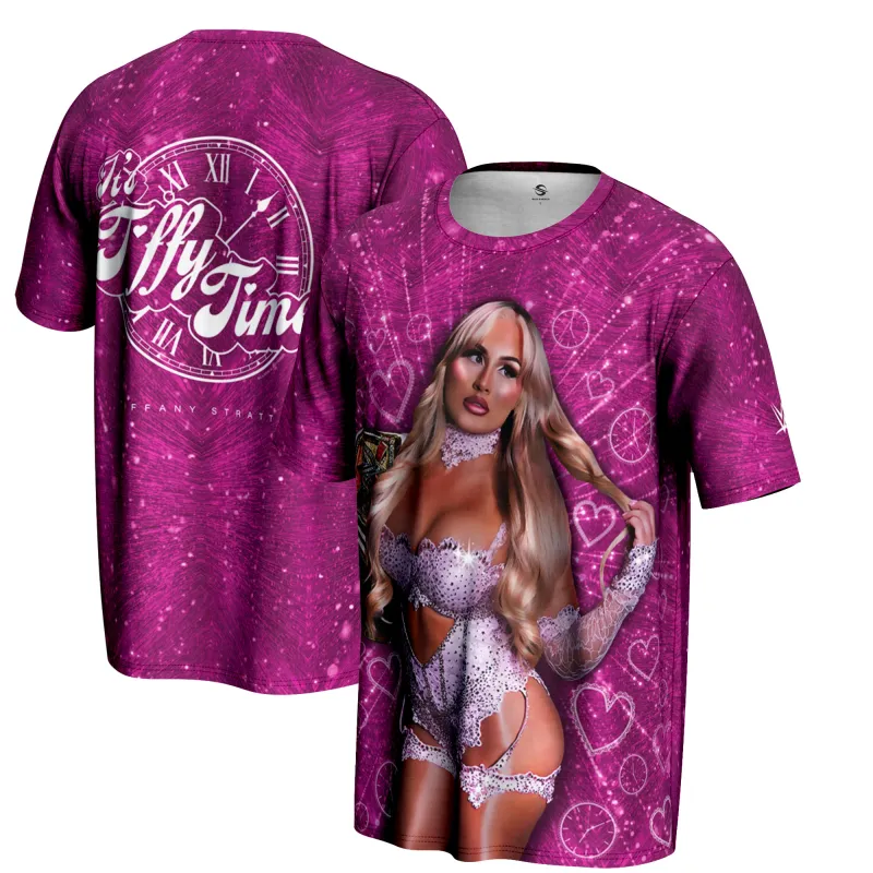 Men's ProSphere Pink Tiffany Stratton Champion T-Shirt sold by WWE