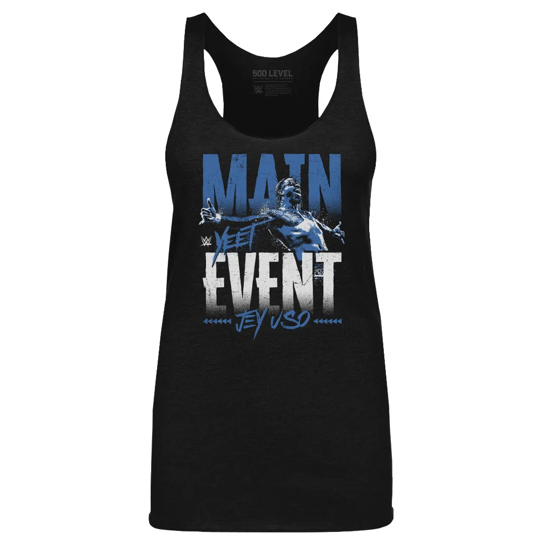 Women's 500 Level Heather Black Jey Uso Main Event Tri-Blend Tank Top sold by WWE