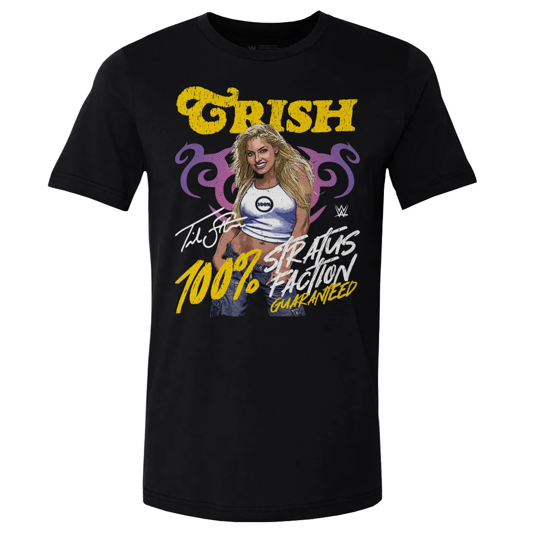 Men's 500 Level Black Trish Stratus Stratusfaction T-Shirt sold by WWE