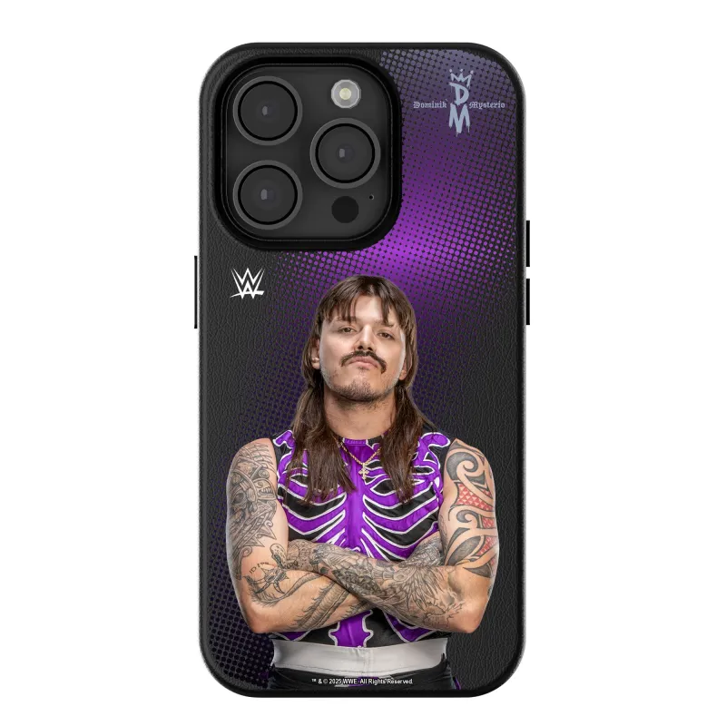 Keyscaper Dominik Mysterio Superstar iPhone Magnetic Bump Case sold by WWE