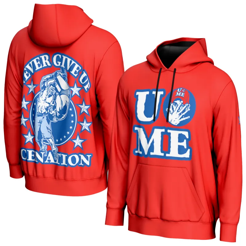 Men's ProSphere Red John Cena Retro Hoodie sold by WWE