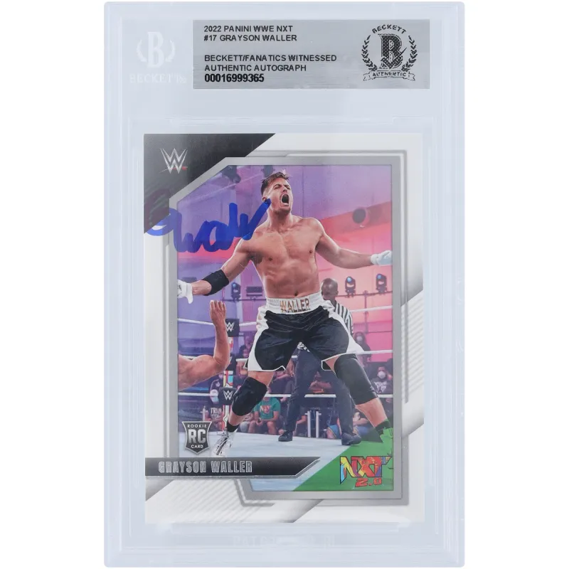 Grayson Waller WWE Autographed 2022 Panini NXT 2.0 #17 Beckett Fanatics Witnessed Authenticated Rookie Card sold by WWE