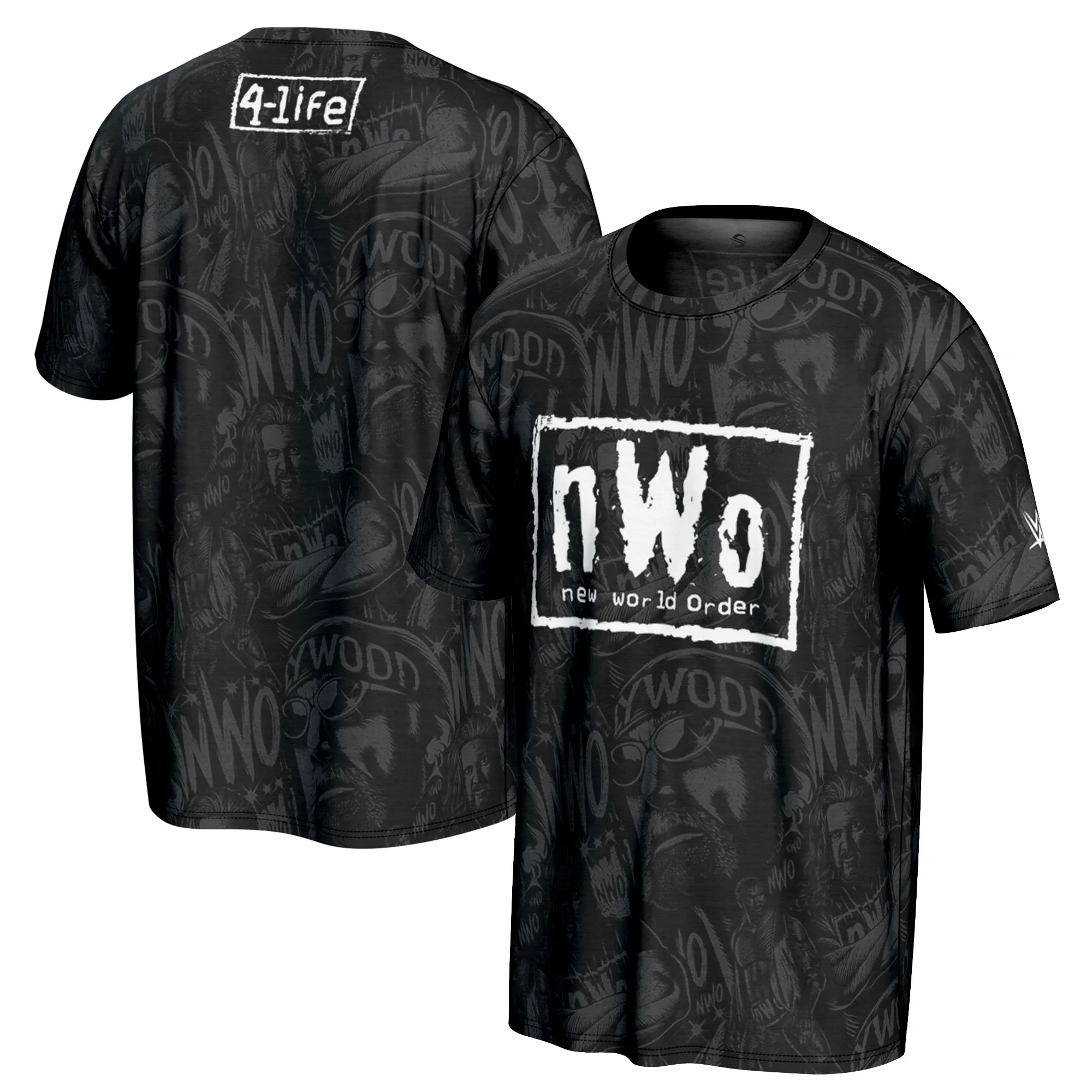 Men's ProSphere Black nWo 4-Life T-Shirt sold by WWE
