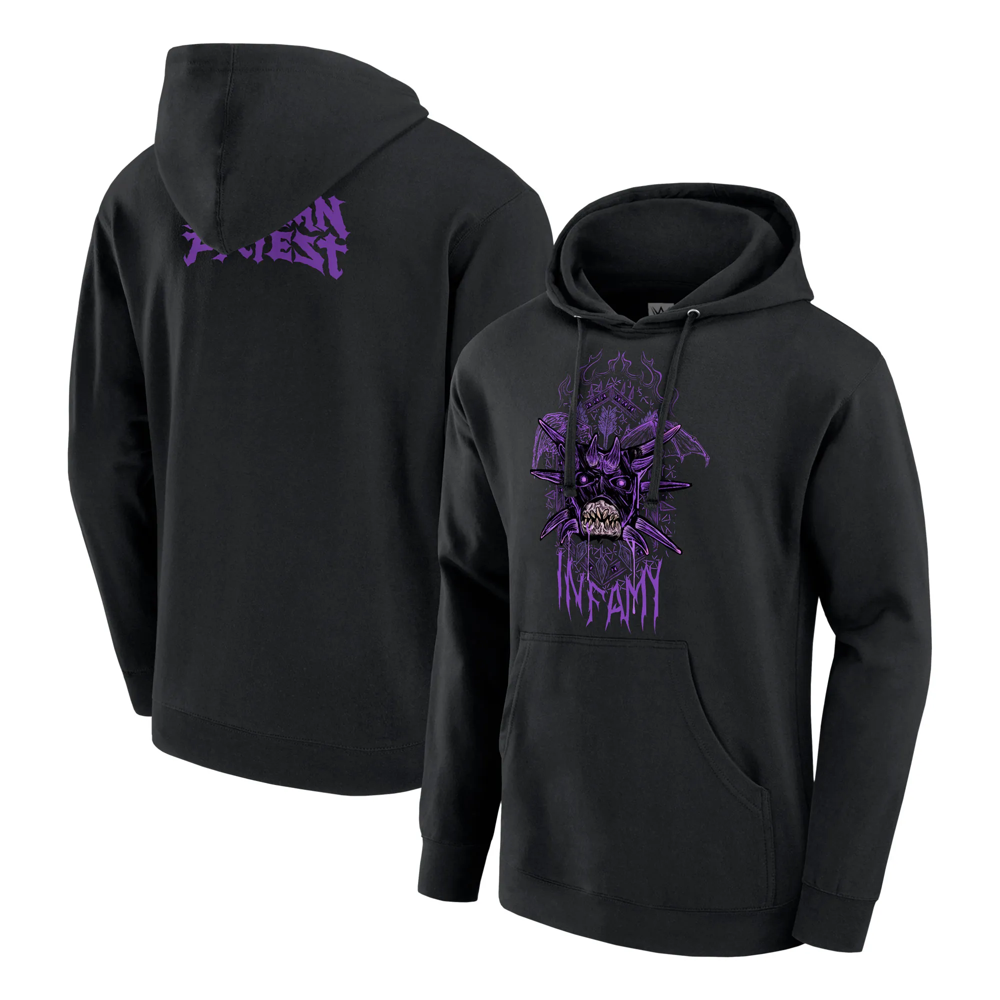 Men's Black Damian Priest Infamy Pullover Hoodie sold by WWE