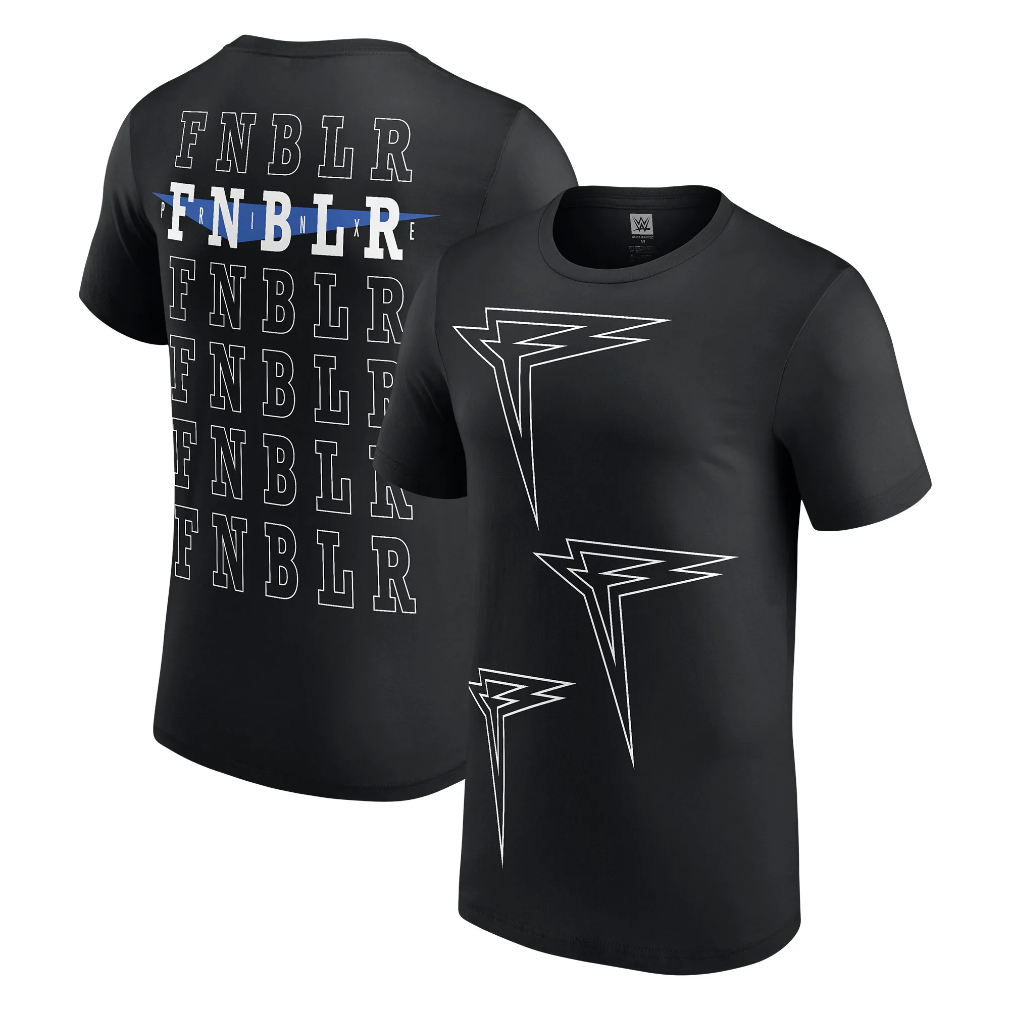 Men's Black Finn Bálor Triple Logo T-Shirt sold by WWE