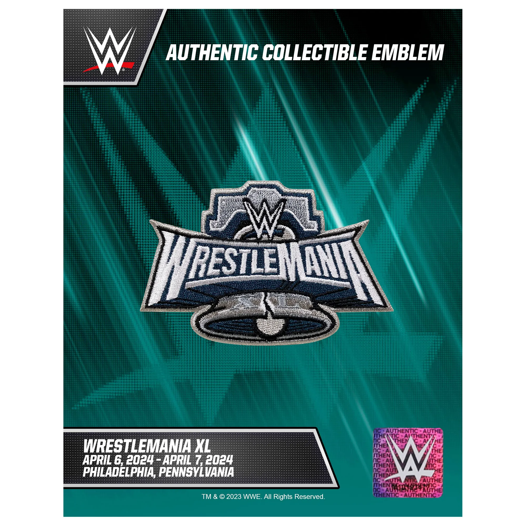 WrestleMania 40 Event Logo Patch sold by WWE