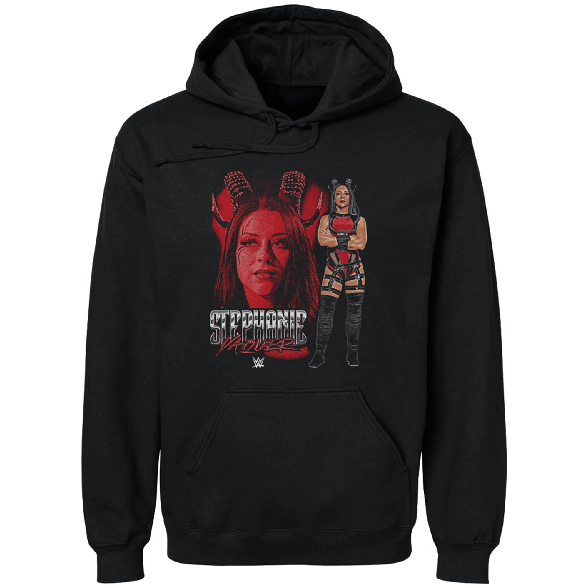 Men's 500 Level Black Stephanie Vaquer Vintage Superstar Pullover Hoodie sold by WWE