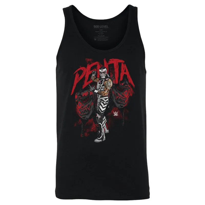 Men's 500 Level Black Penta Grunge Pose Tank Top sold by WWE