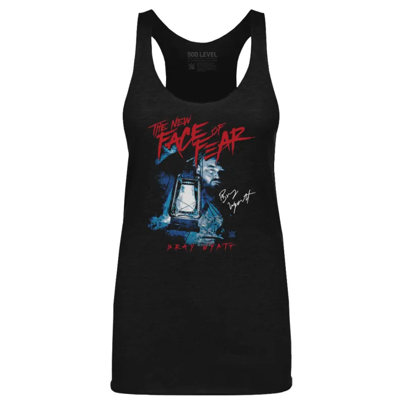 Women's 500 Level Heather Black Bray Wyatt The New Face of Fear Tri-Blend Tank Top sold by WWE
