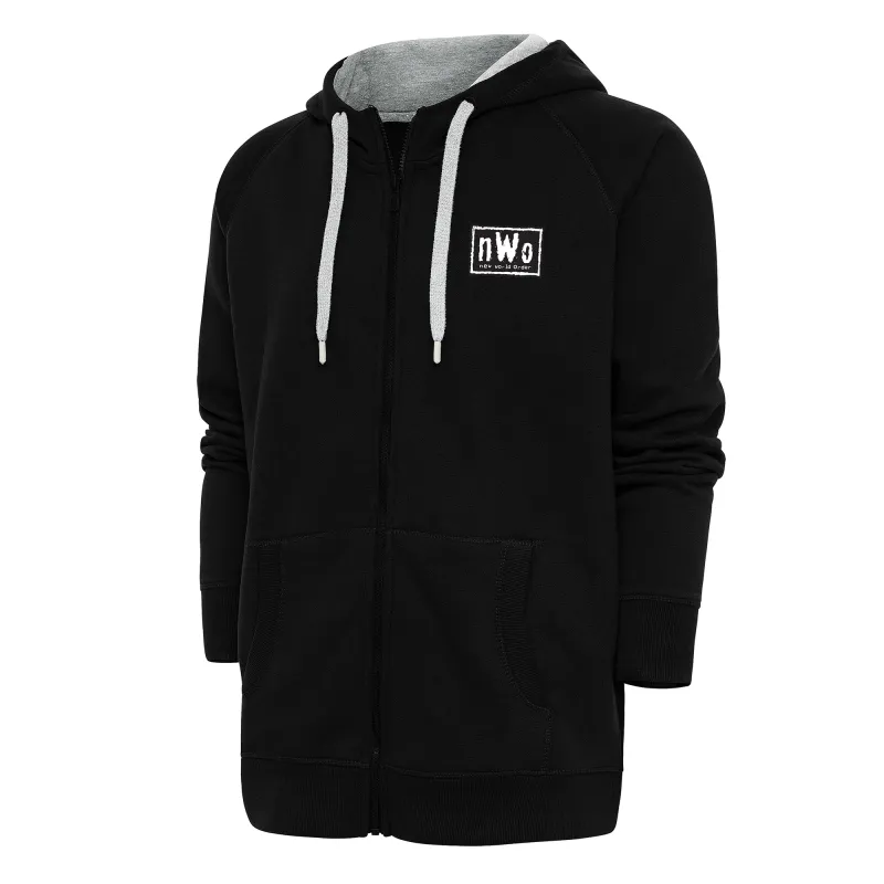Men's Antigua Black nWo Victory Full-Zip Hoodie sold by WWE