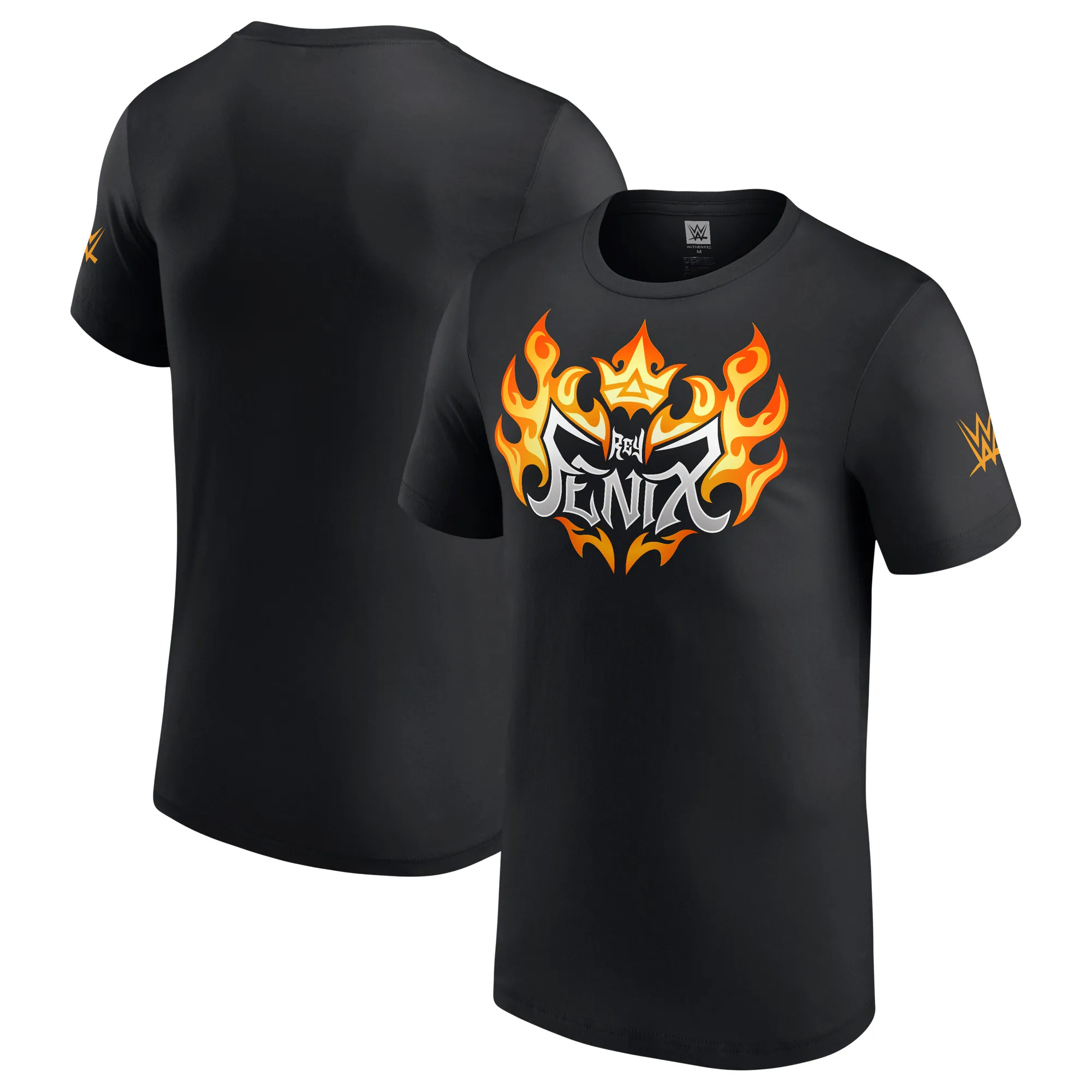 Men's Black Rey Fenix Flame Logo T-Shirt sold by WWE
