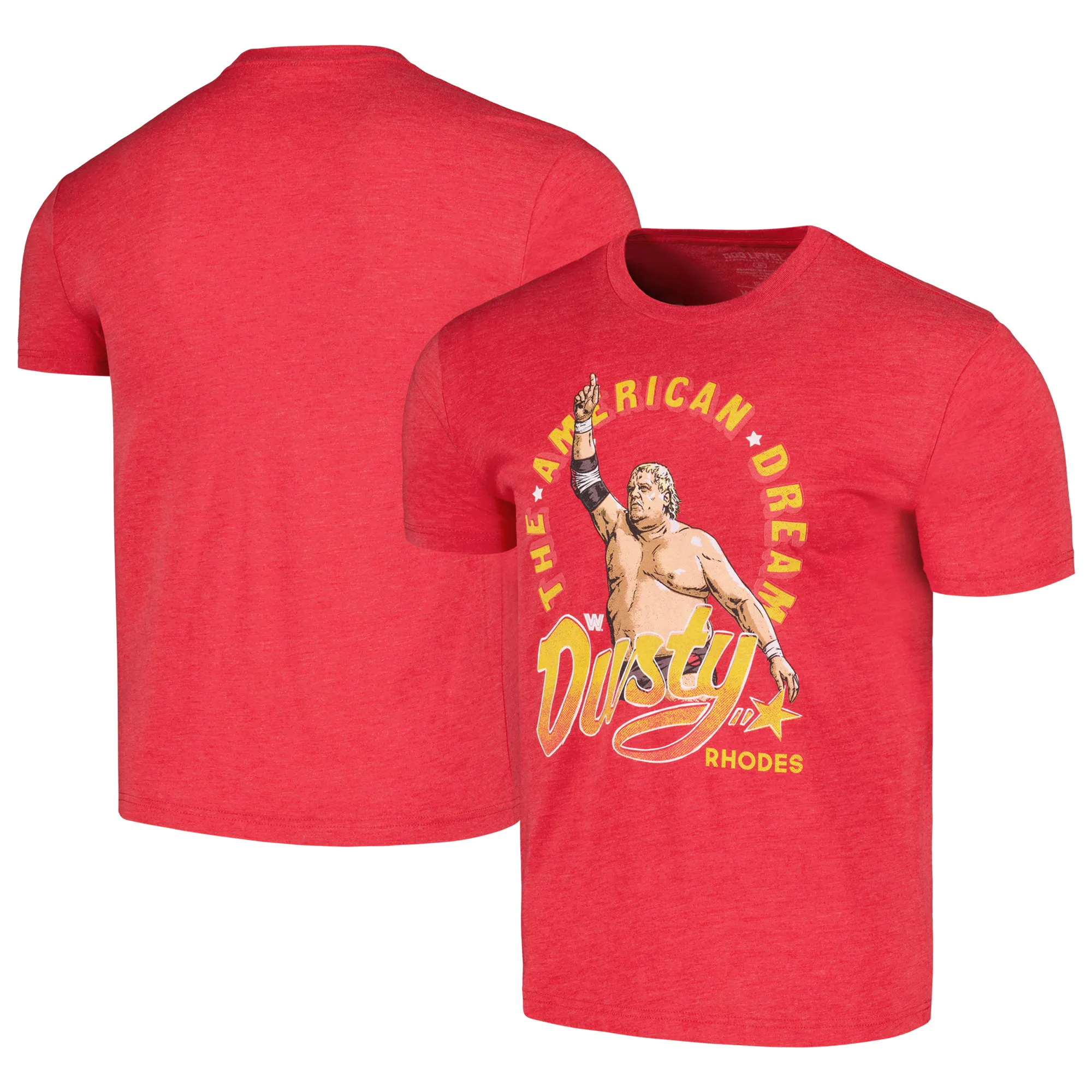 Men's 500 Level Red Dusty Rhodes The American Dream Tri-Blend T-Shirt sold by WWE