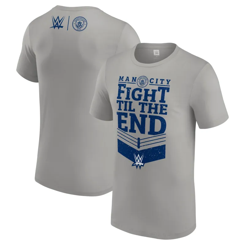 Men's Gray WWE x Manchester City Fight til the End sold by WWE