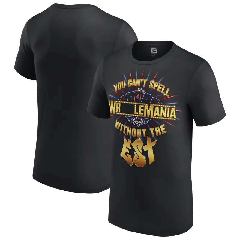 Men's Black Bianca Belair You Can't Spell WrestleMania Without The EST T-Shirt sold by WWE