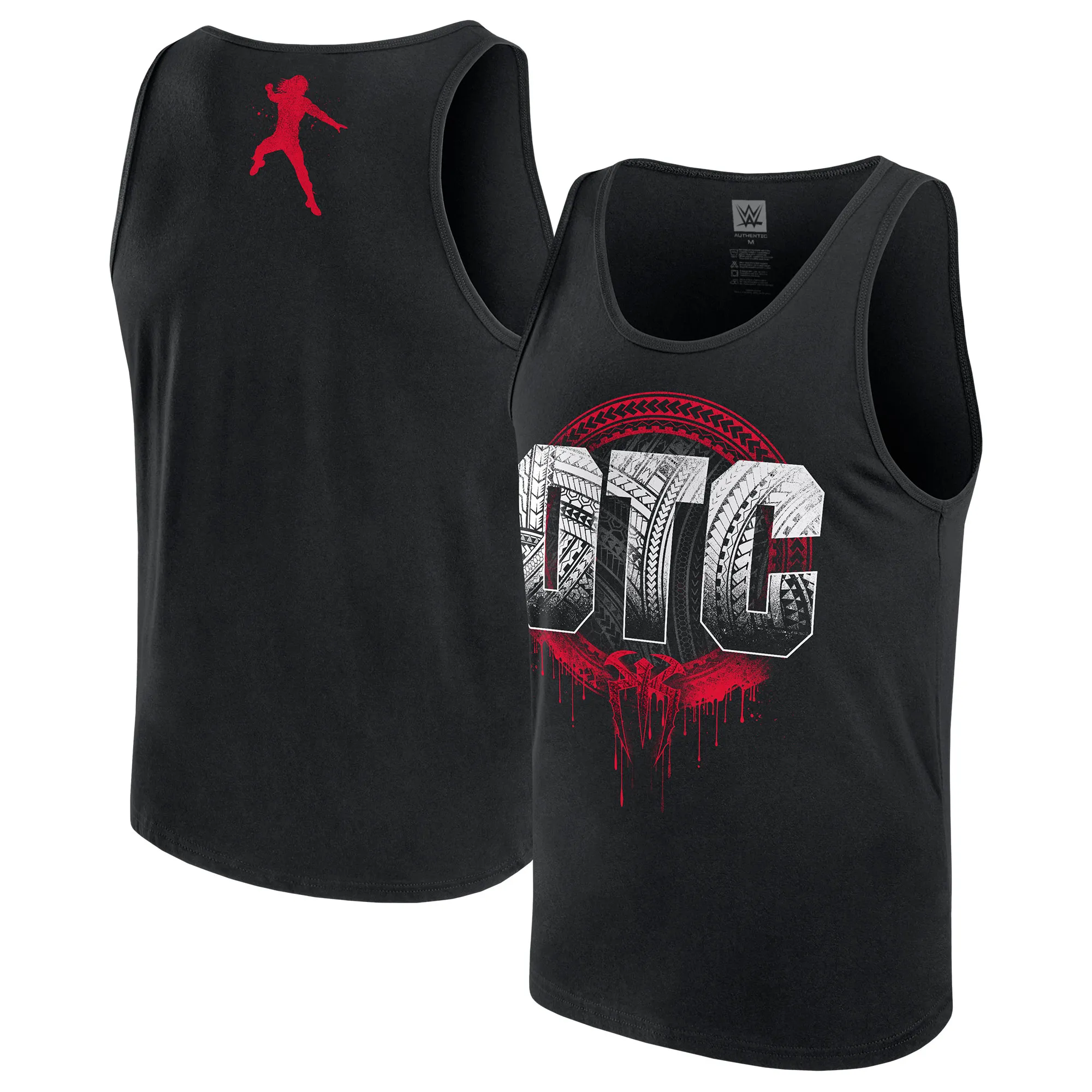 Men's Black Roman Reigns OTC Tank Top sold by WWE