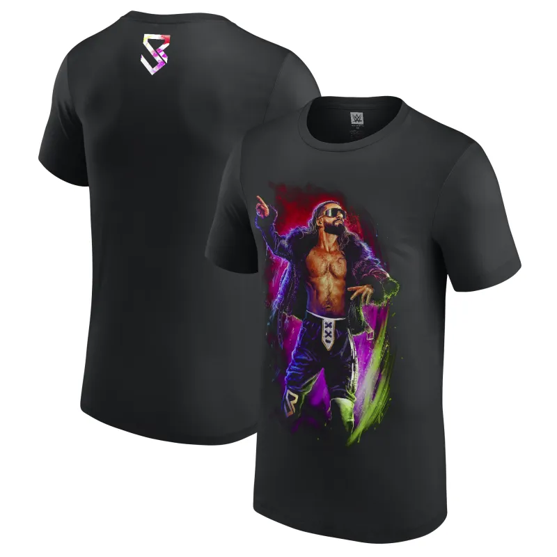 Men's Black Seth "Freakin" Rollins Visionary Sam Hain T-Shirt sold by WWE