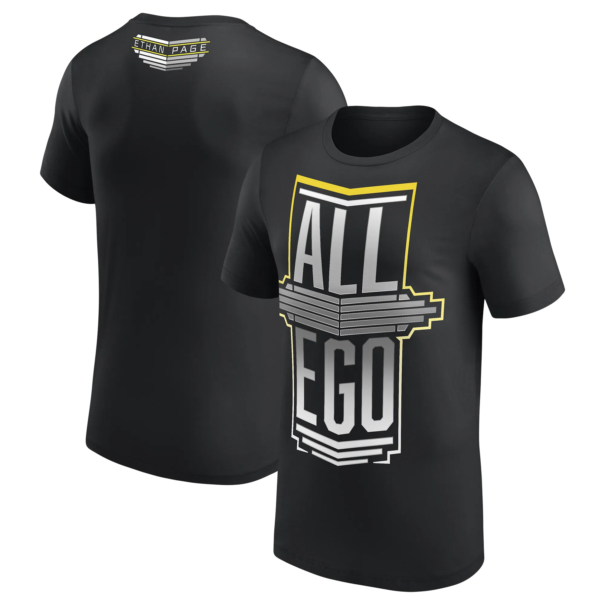 Men's Black Ethan Page All Ego T-Shirt sold by WWE