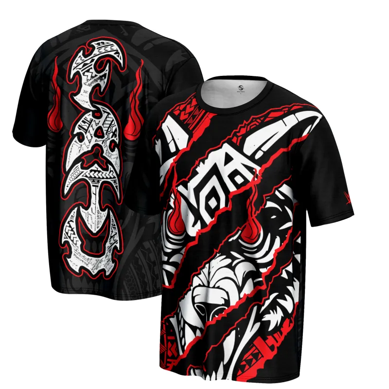 Men's ProSphere Black Jacob Fatu Claw Mark T-Shirt sold by WWE