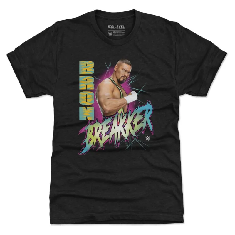Men's 500 Level Heather Black Bron Breakker Grunge Tri-Blend T-Shirt sold by WWE