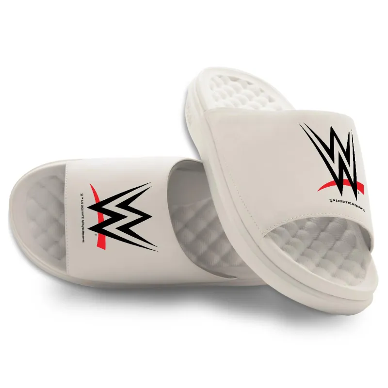 Men's ISlide WWE Logo Motive Slide Sandals sold by WWE