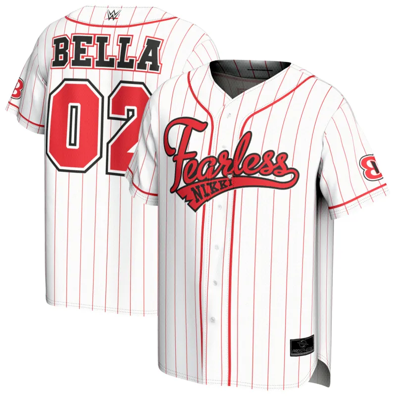 Men's ProSphere White Nikki Bella Fearless Baseball Jersey sold by WWE